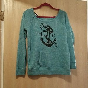 Very soft off the shoulder sweatshirt